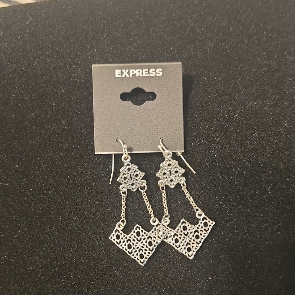 Express Silver Dangle Earrings